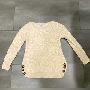 FINAL PRICE 💚EUC Super Cute cozy off white sweater in size small